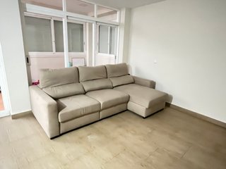Sofá Cama Beige Plegable