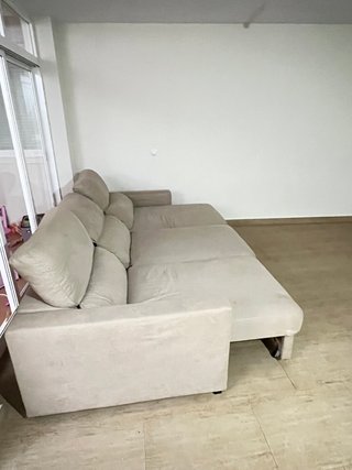 Sofá Cama Beige Plegable