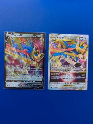 2 Cartas Pokémon Zacian V e VSTAR