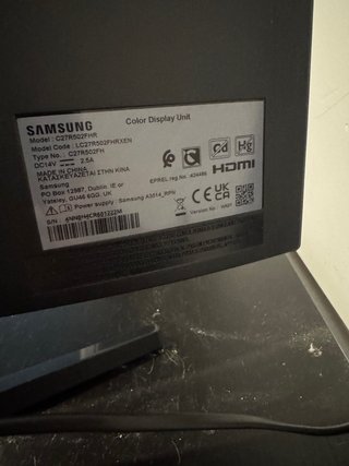 Monitor Samsung Curvo 27 C27R502FHR