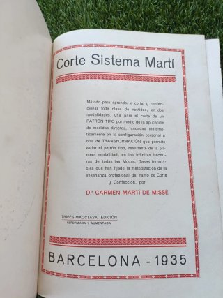 Libro Antiguo Corte Sistema Martí.1935.