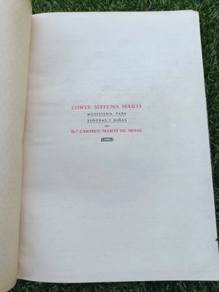 Libro Antiguo Corte Sistema Martí.1935.
