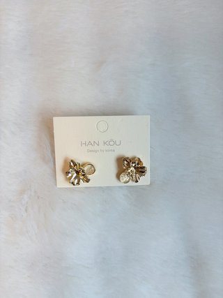 Pendientes flor dorados