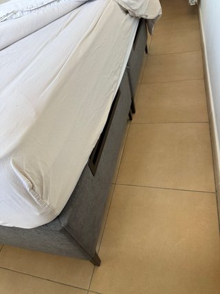 Base Cama Canape Gris Sin Colchón
