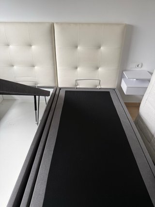 Base Cama Canape Gris Sin Colchón