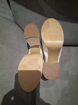 Botines blancos plataforma tacón ancho