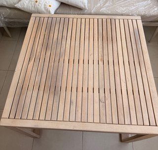 Mesa de terraza de madera, leroy merlin