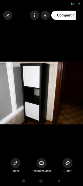 Estantería Kallax Negra y Blanca con Puertas