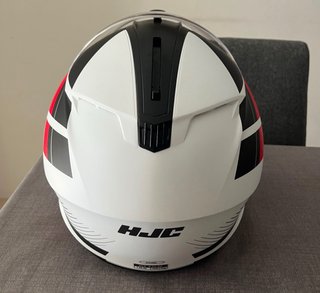 Casco Moto HJC Negro y Blanco