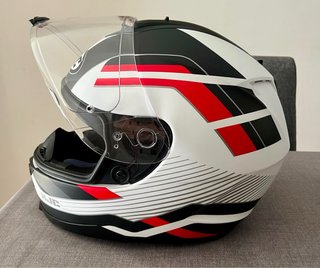 Casco Moto HJC Negro y Blanco