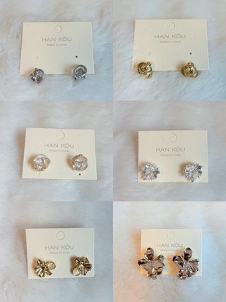 Pack Pendientes Han Kou Oro y Plata