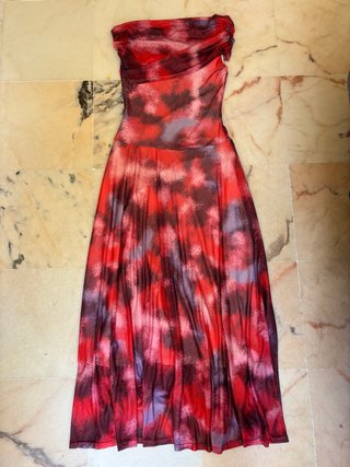 Vestido largo gala estampado