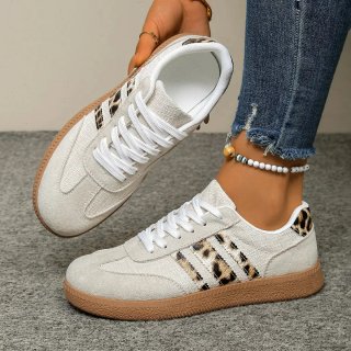 Mocomper/ Zapatillas casuales beige y marrón mujer