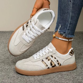 Mocomper/ Zapatillas casuales beige y marrón mujer