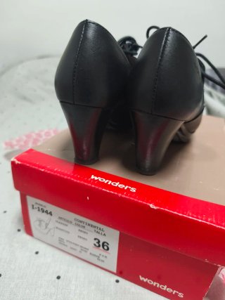 Zapatos Wonder piel negros talla 36
