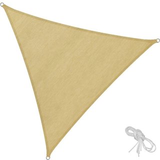 vela ombreggiante triangolare in polietilene, beige