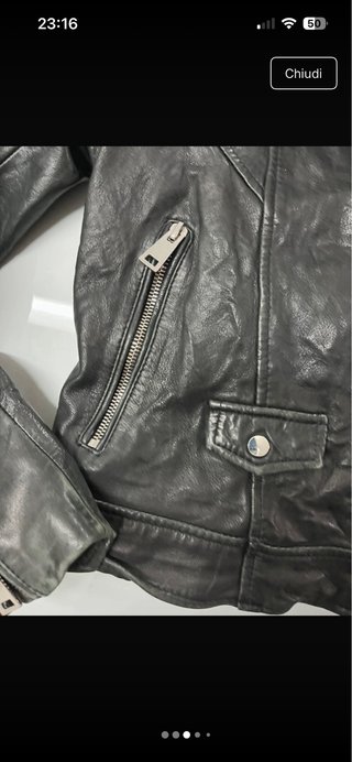 Giacca chiodo Zara nera,