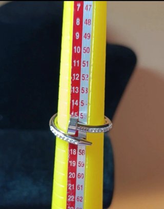 Anillo Clavo Acero Circonitas Talla 7