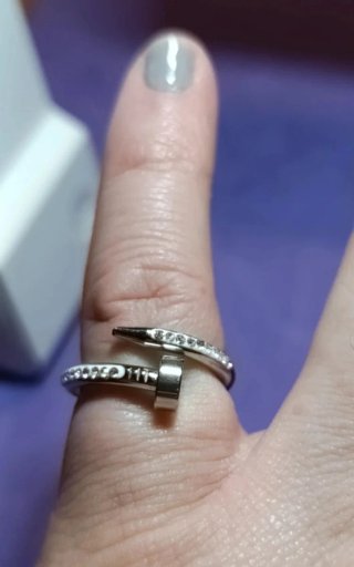 Anillo Clavo Acero Circonitas Talla 7