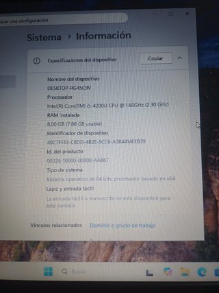 Ordenador portátil Toshiba i5