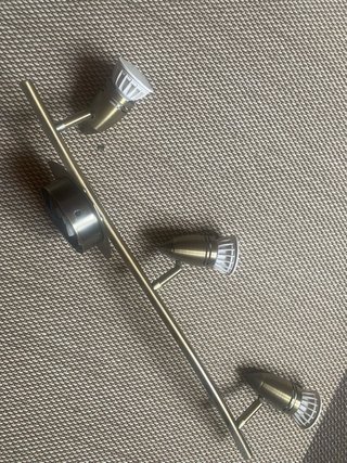Lámpara moderna 3 focos metal