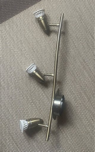 Lámpara moderna 3 focos metal