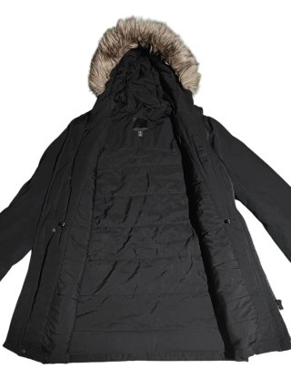 H&M cappotto parka cappuccio pelliccia uomo tg. XS
