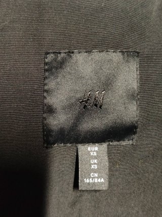 H&M cappotto parka cappuccio pelliccia uomo tg. XS