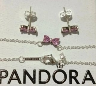 Conjunto Pandora Plata y Rosa