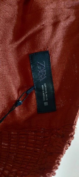 Top Halter Marrón/Rojo Talla XL