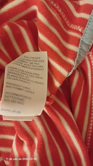 Polo Tommy Hilfiger Rayas Roja y Blanca