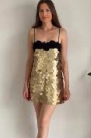 Vestido lentejuelas Zara Talla M
