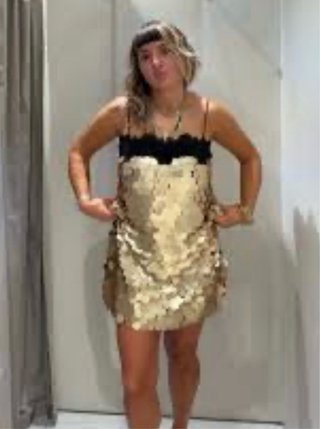 Vestido lentejuelas Zara Talla M