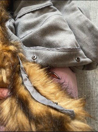 Trenca Zara Gris Talla S con Capucha