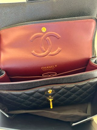Borsa Chanel Nera Pelle Granulata