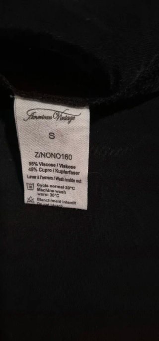 Camisa American Vintage Negra Mujer