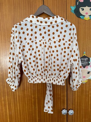 Camisa Zara polka dots tamanho XS