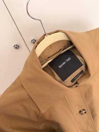 Massimo Dutti Trench Corto Khaki Talla XS