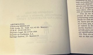 Libro Aritmología historia real y esotérica de los