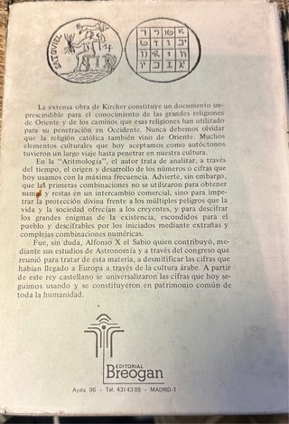 Libro Aritmología historia real y esotérica de los