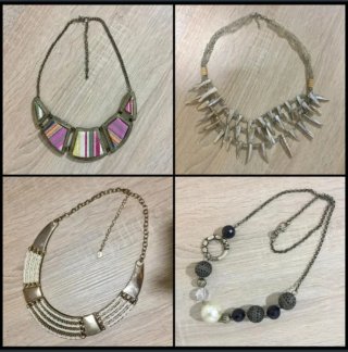 Lote 4 collares estilo Statement