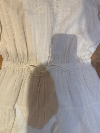 Vestido Zara Blanco Talla S Crochet Verano