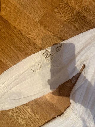 Vestido Zara Blanco Talla S Crochet Verano