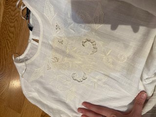 Vestido Zara Blanco Talla S Crochet Verano