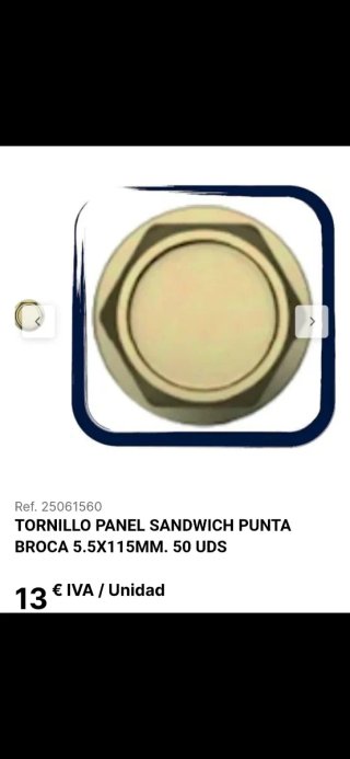 Tornillos Panel Sándwich 5,5x115 mm 1.000 unidades