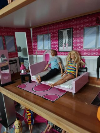 Casa delle bambole Barbie XXL in legno