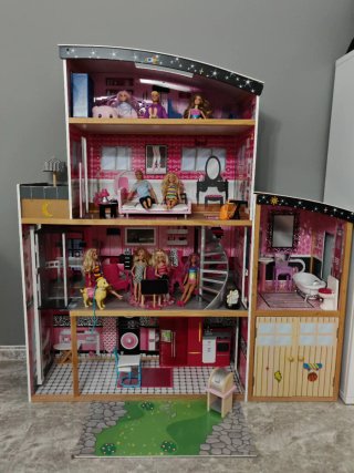 Casa delle bambole Barbie XXL in legno