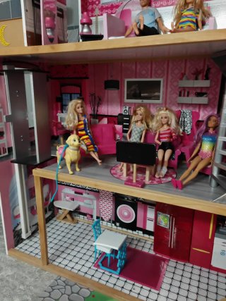 Casa delle bambole Barbie XXL in legno