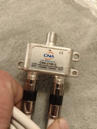 Duplicador coaxial CNA-2100-2 + 2 cables