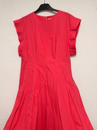 Vestido largo popelina rojo